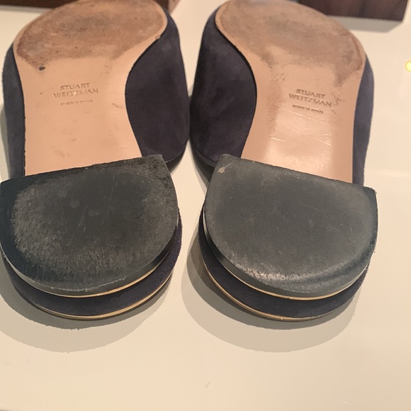 Stuart Weitzman x Gigi Hadid blue suede mule - Picture 8 of 10
